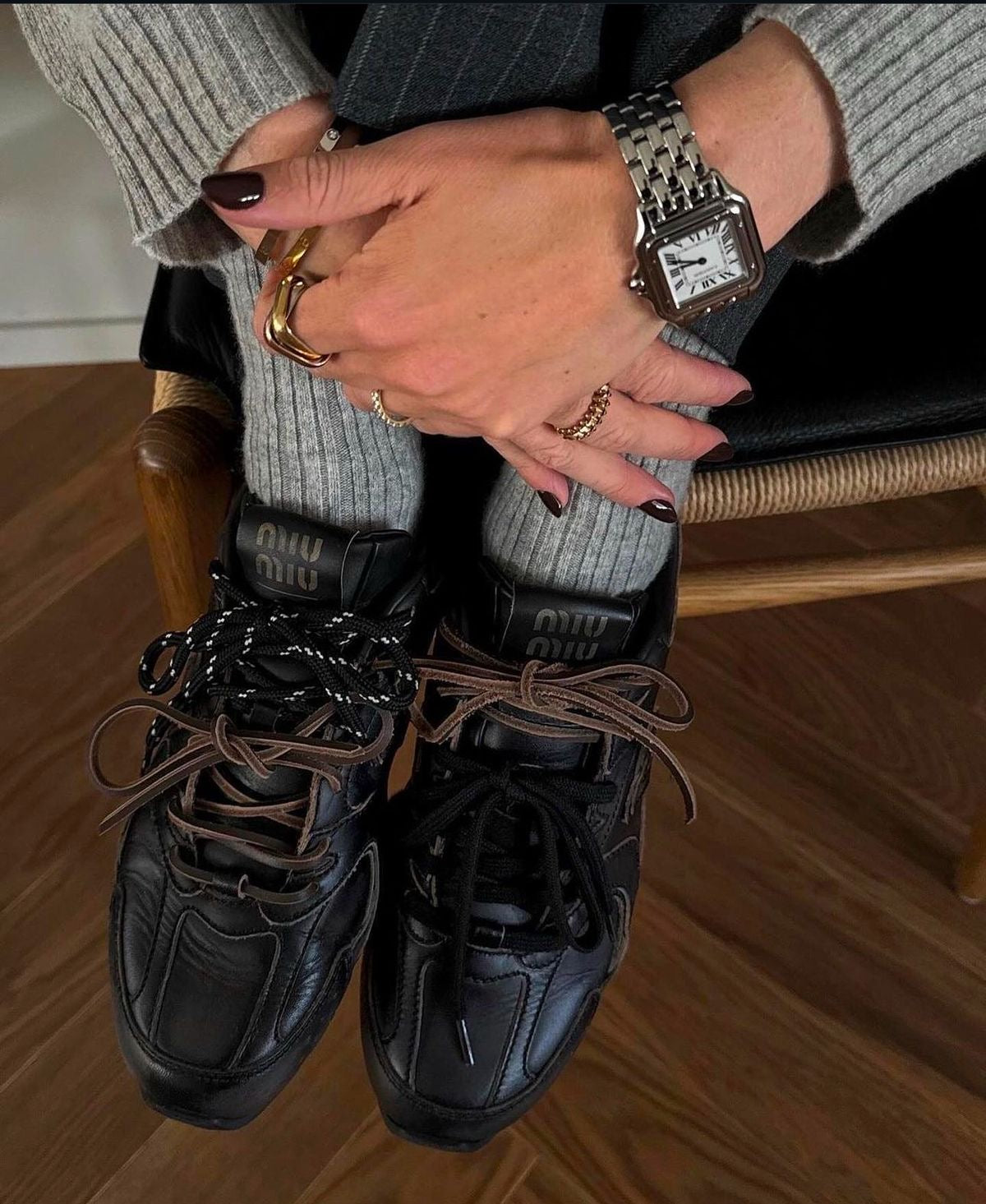 New Balance x Miu Miu 530 SL Sneakers - Patent Leather & Mesh