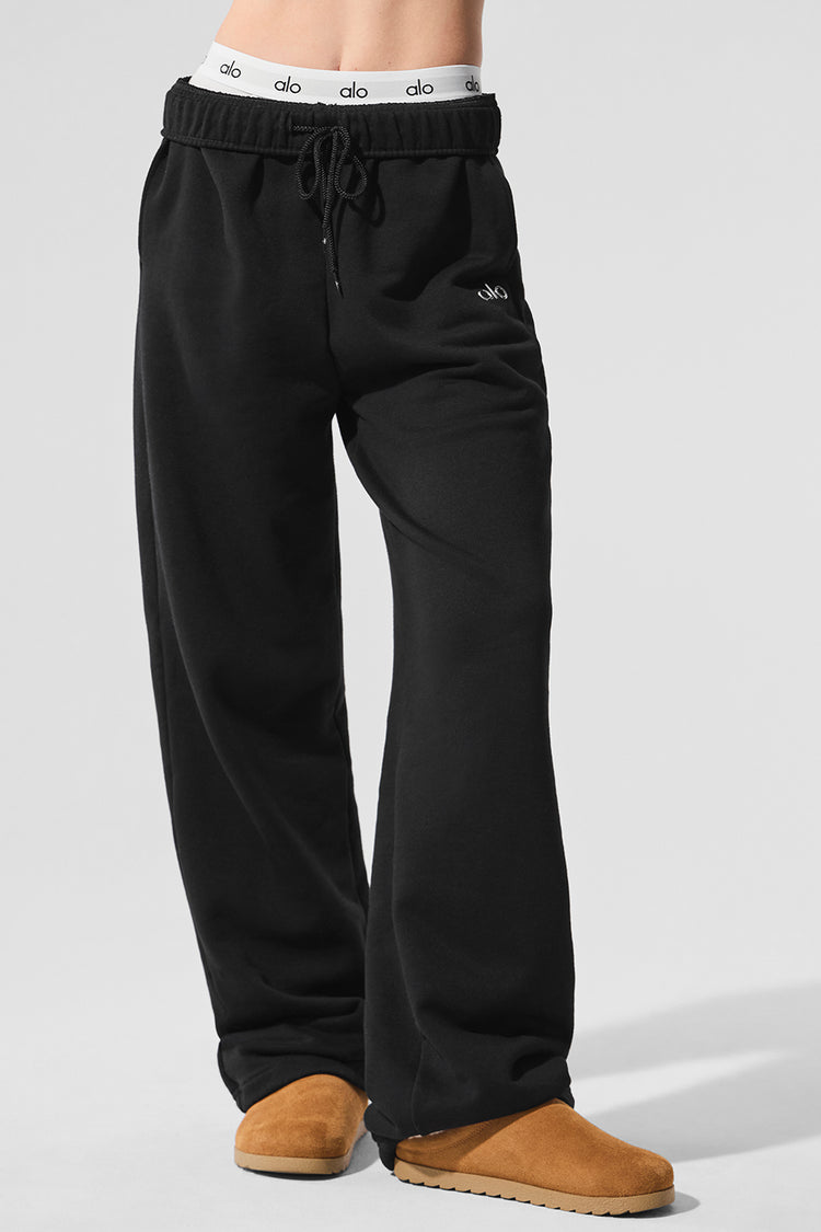 Alo Accolade Straight-Leg Sweatpant Black