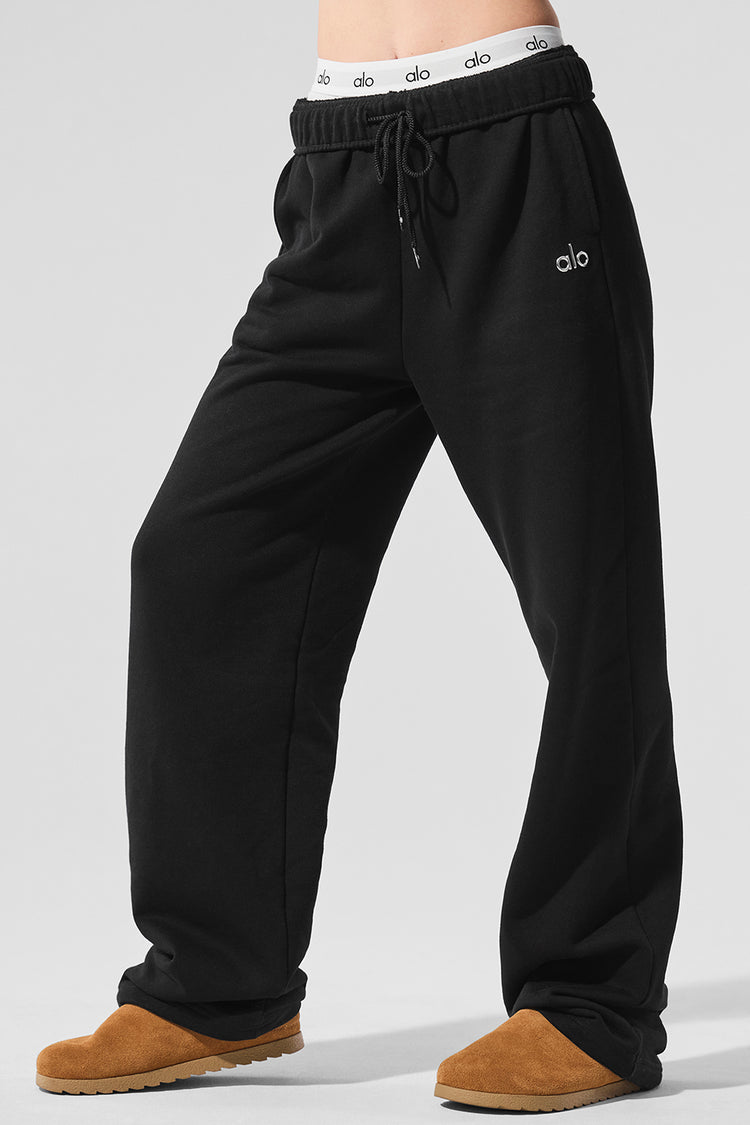 Alo Accolade Straight-Leg Sweatpant Black
