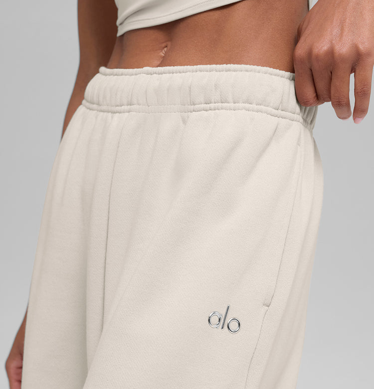 Alo Accolade Straight-Leg Sweatpant White