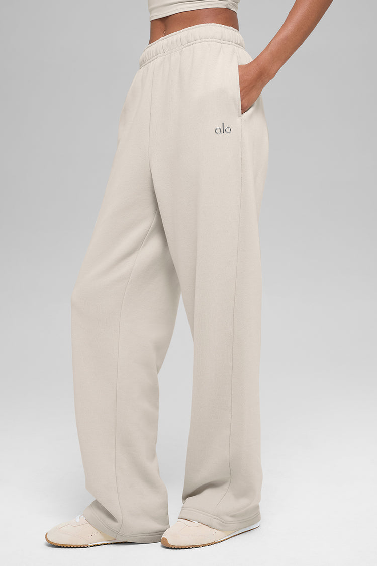 Alo Accolade Straight-Leg Sweatpant White